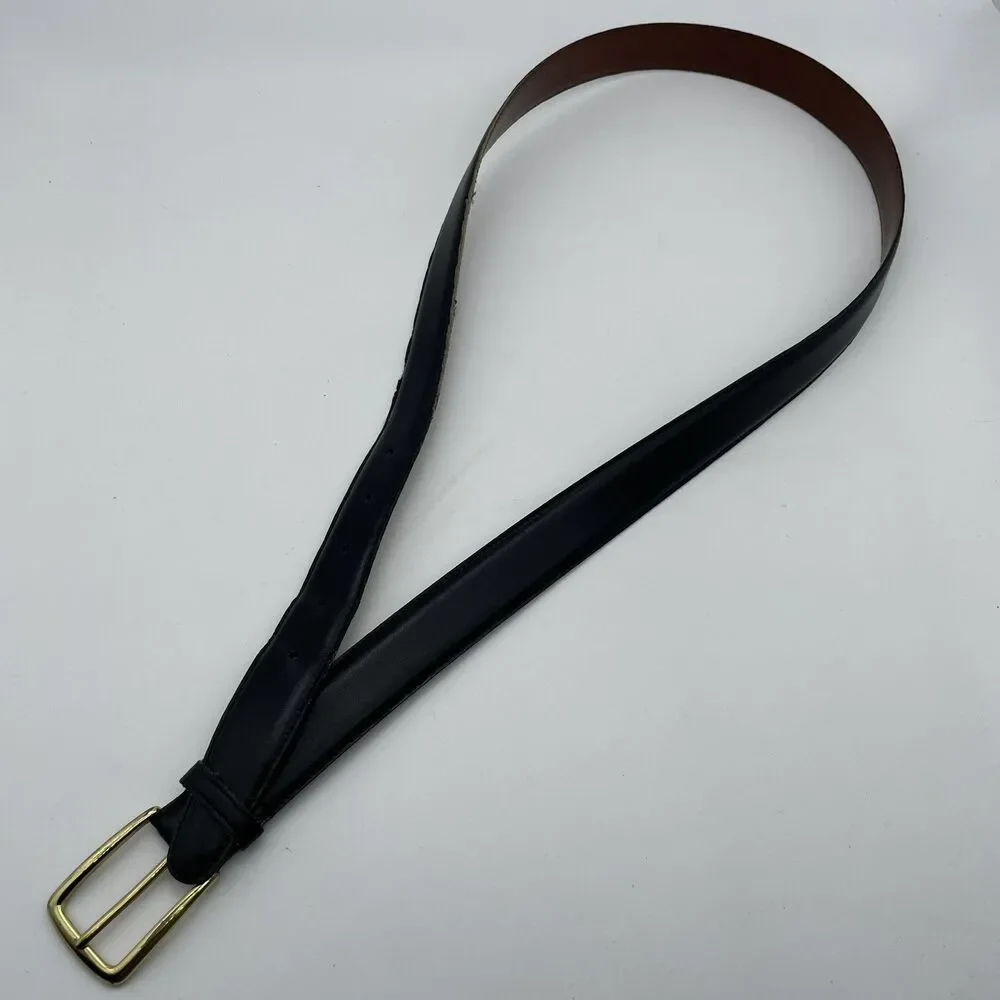 Torino European Tanned Cowhide Belt Men's Size 40 Black Leather Made In USA